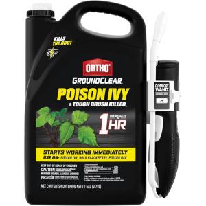 imageOrtho GroundClear Poison Ivy and Tough Brush Killer3 with Comfort Wand ReadyToUse Weed Killer with Results in 1 Hour 1 gal