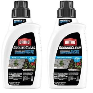 imageOrtho GroundClear Weed ampamp Grass Killer Super Concentrate1 Refill Pouch 2 x 5 fl oz Pouches32oz Pack of 2