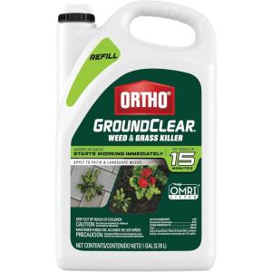 imageOrtho GroundClear Weed and Grass Killer with Comfort Wand Kills Dandelions Chickweed Crabgrass Moss and More in Patios and Landscapes OMRI Listed 1 galRefill