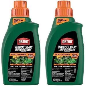 imageOrtho WeedClear Lawn Weed Killer Ready to Use with Comfort Wand For Northern Lawns 133 gal32 Fl Oz Pack of 2